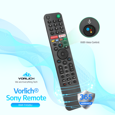 Vorlich® Sony Universal Remote with Voice Control RMF-TX520U, Replacement for Sony Bravia OLED LED 4K 8K UHD Smart Google TV, with YouTube, Netflix, Disney+, Prime Video Buttons