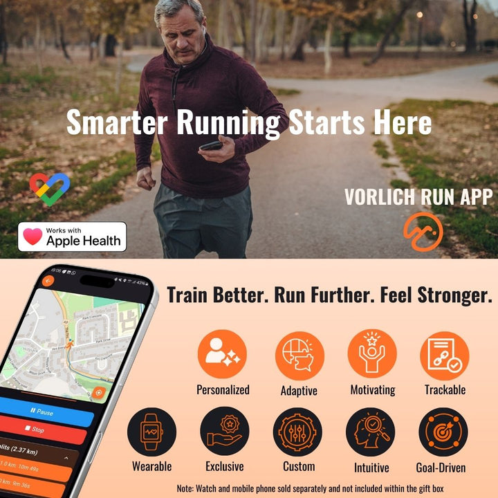 Vorlich® Running Gift Box – 13 Essential Items for Runners – Includes Run App, 8-Week Plan, Running Belt, Anti-Chafing Balm, LED Headtorch, Water Bottle & More