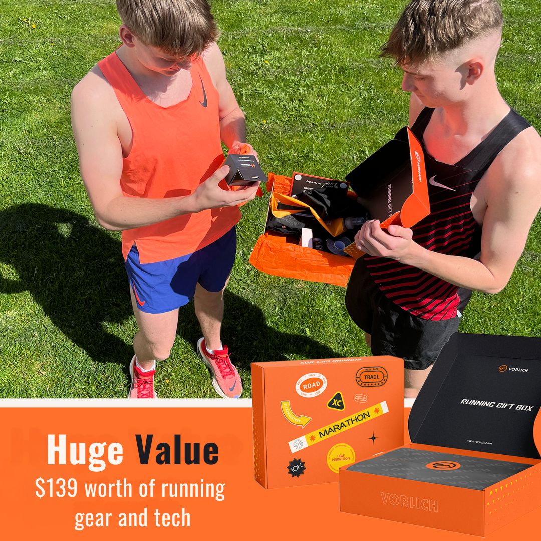 Vorlich® Running Gift Box – 13 Essential Items for Runners – Includes Run App, 8-Week Plan, Running Belt, Anti-Chafing Balm, LED Headtorch, Water Bottle & More