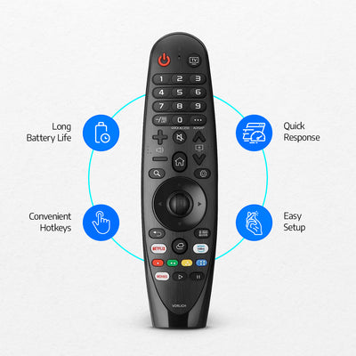 Vorlich® Universal LG Magic Remote Control for LG Smart TV - Compatible with All Models of LG Smart TV (NO Voice Control or Pointer Function）