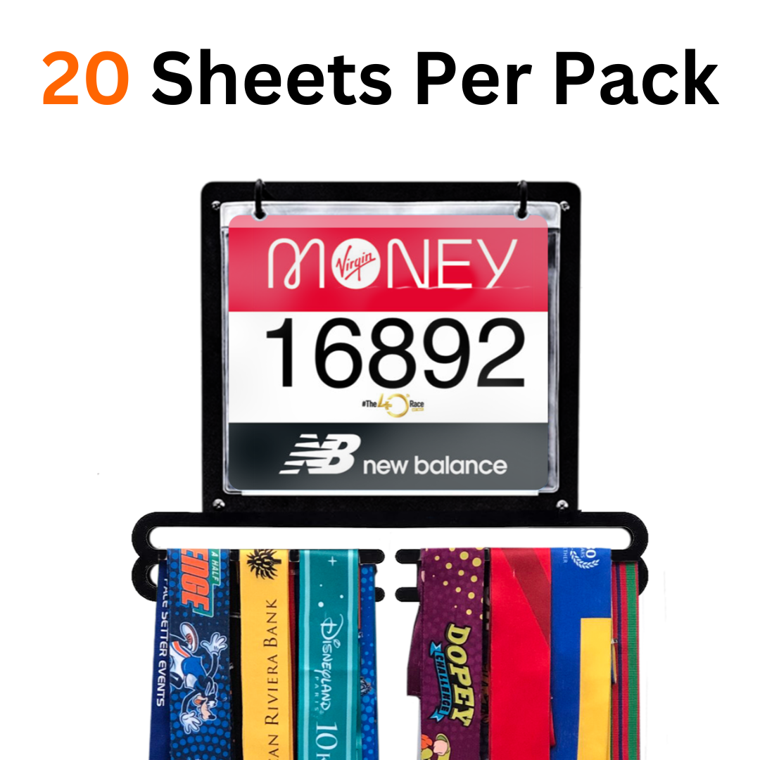 thumbnail image 2 of Muka Running Bib Holder Race Number Display Board Sheets For Runner, Clear Vinyl Marathon Bib Medal Sleeves Wholesale 2 of 13