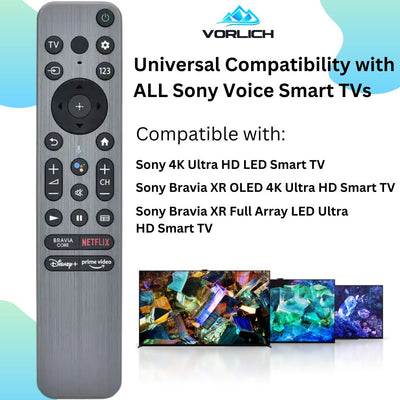 Remote Control for Sony TVs, Universal Sony Remote Control, Sony TV Remote for All Bravia OLED LED 4K 8K UHD RMF-TX9000U (with Voice Control)